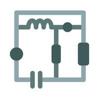 Electronic Circuit Vector Flat Icon For Personal And Commercial Use.