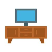 TV Table Vector Flat Icon For Personal And Commercial Use.