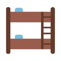 Bunk Bed Vector Flat Icon For Personal And Commercial Use.