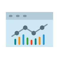 datos visualización vector plano icono para personal y comercial usar.