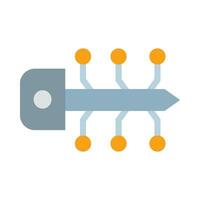 Digital Key Vector Flat Icon For Personal And Commercial Use.