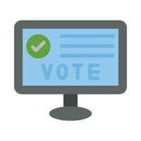 Online Voting Vector Flat Icon For Personal And Commercial Use.