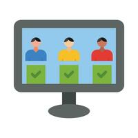 Electronic Voting Vector Flat Icon For Personal And Commercial Use.