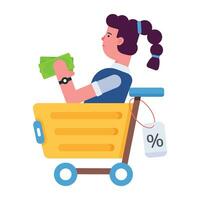 Trendy Shopping Sale vector