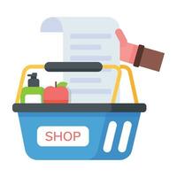 Trendy Grocery Bill vector