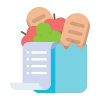 Trendy Grocery List vector