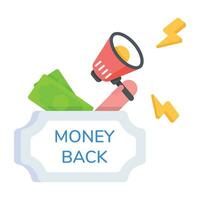 Trendy Money Back vector