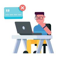 Trendy Card Error vector