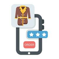 Trendy Mobile Shopping vector