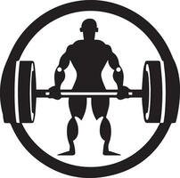 Bodybuilding Logo vector silhouette illustration 2