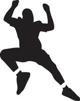 man jumping pose vector silhouette 5