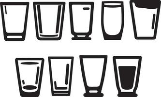 Glass Icon vector art illustration