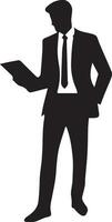 Business man vector silhouette illustration 7