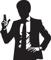 Business man vector silhouette illustration 5