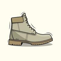 Work Shoes Beige vector