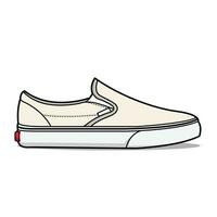 Slip On Sneakers Beige vector