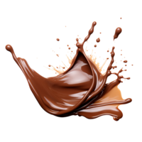 AI generated splash of chocolate. clipart of chocolate splashes, stains png