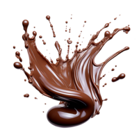 AI generated splash of chocolate. clipart of chocolate splashes, stains png