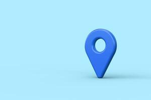 Location map icon. 3d render photo