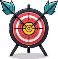 AI generated an arrow in the center of a target clip art png