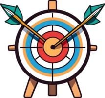 AI generated an arrow in the center of a target clip art png