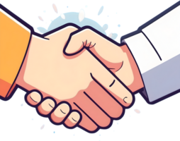 AI generated hand shake clipart ai generative png