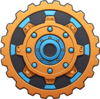 AI generated gear wheel icon ai generative png