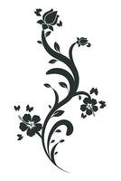 Ornamental decorative floral motif design. vector floral design elements vintage dividers in black color. page decoration. vector illustration.