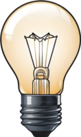 AI generated a cartoon light bulb ai generative png