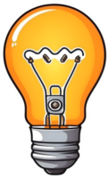 AI generated a cartoon light bulb ai generative png