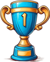 AI generated golden trophy cup clipart ai generative png