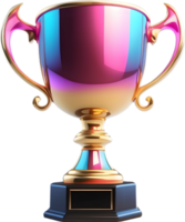 ai gegenereerd gouden trofee kop clip art ai generatief png