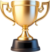 AI generated golden trophy cup clipart ai generative png