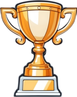 AI generated golden trophy cup clipart ai generative png