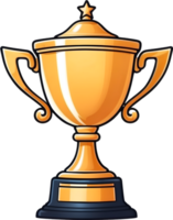 AI generated golden trophy cup clipart ai generative png