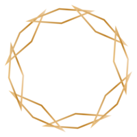 Créatif d'or cercle Cadre frontière clipart png