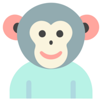 ilustración de un linda mono png