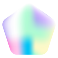 Holographic sticker, hologram label pentagon shape. PNG sticker for design mockup. Holographic textured sticker for preview tags, labels