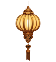 AI generated illustration of lantern with chinese new year ornament ai generative png