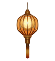 AI generated illustration of lantern with chinese new year ornament ai generative png