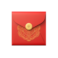 AI generated illustration of red chinese new year envelope ai generative png