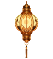 AI generated illustration of lantern with chinese new year ornament ai generative png