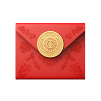 AI generated illustration of red chinese new year envelope ai generative png