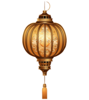 AI generated illustration of lantern with chinese new year ornament ai generative png