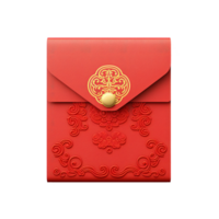 AI generated illustration of red chinese new year envelope ai generative png