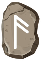 runa Roca nórdico magia juego simbolos sagrados guión en dibujos animados estilo png