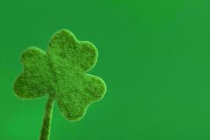 St. Patrick's Day Celebration, Festive Irish Holiday with Green Background, Concept of Shamrock Tradition in March Festival photo