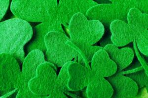 St. Patrick's Day Celebration, Festive Irish Holiday with Green Background, Concept of Shamrock Tradition in March Festival photo