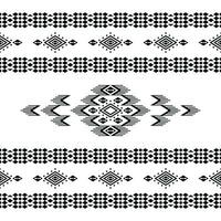 Tribal ornament design with seamless geometric pattern. Ethnic Aztec and Navajo styles design for textile and decoration. Black and white colors. photo