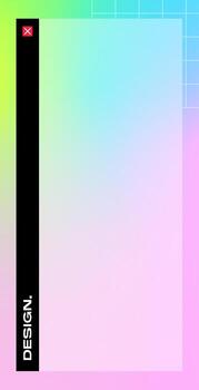 Pop up window vertical gradient background. Social media frame vector illustration.